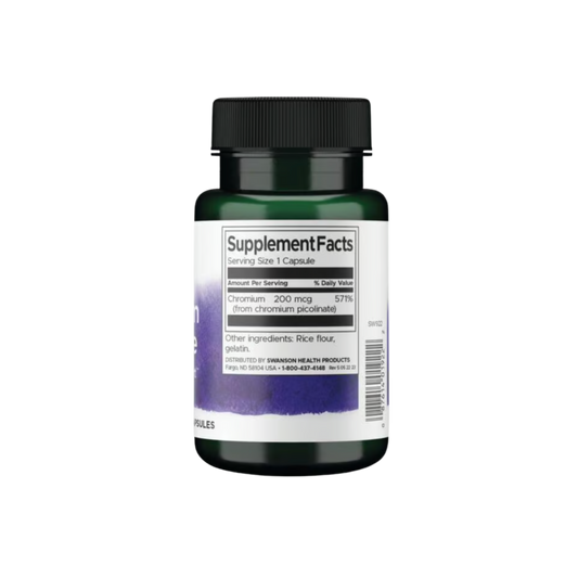 Swanson Chromium Picolinate 200mcg 100 Caps