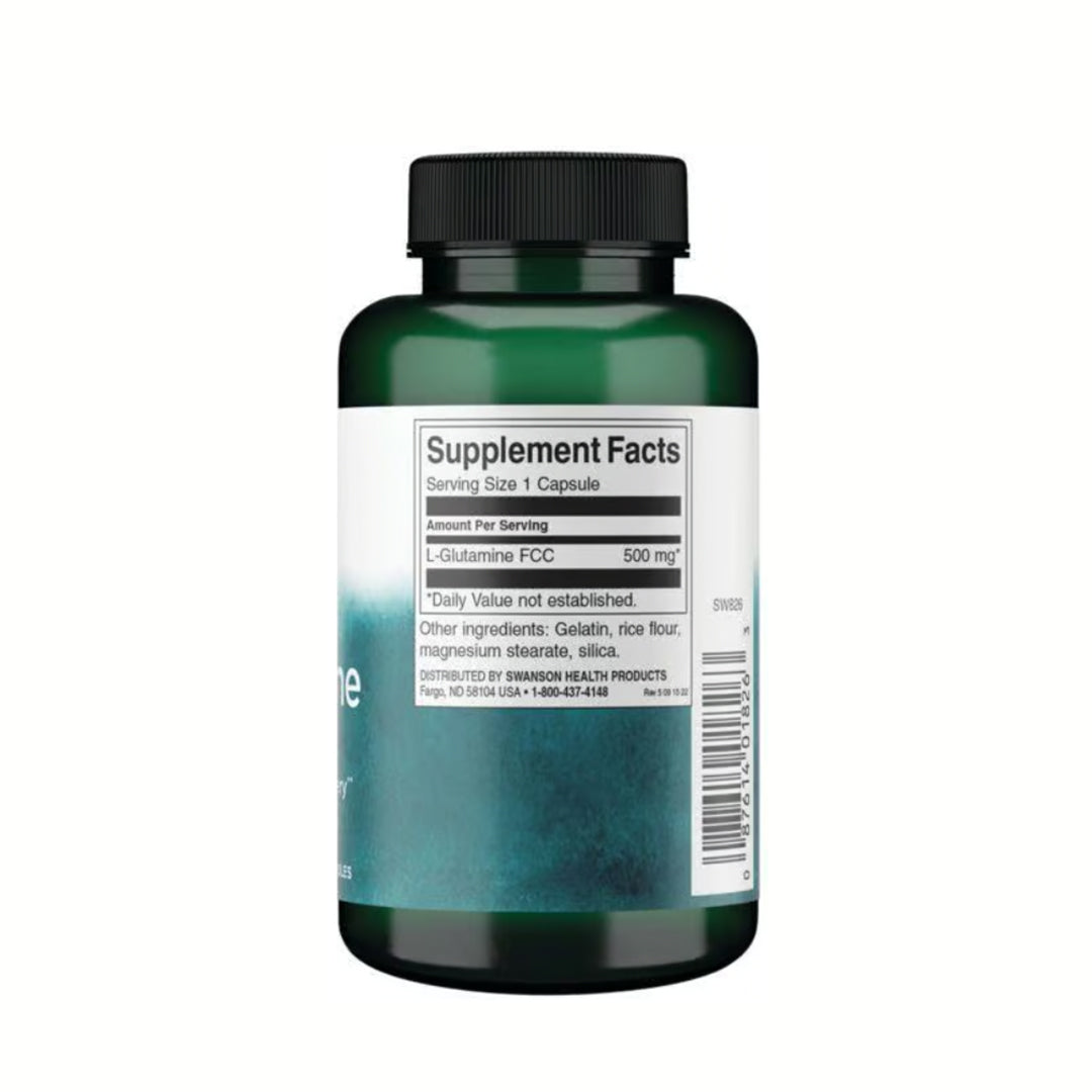 Swanson L-Glutamine 500mg 100 Cápsulas