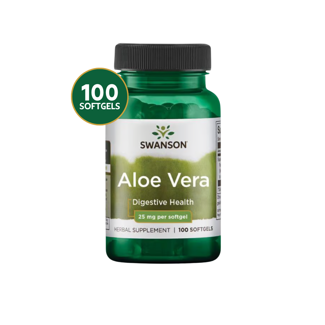 Swanson Aloe Vera 25 Mg 100 Softgels