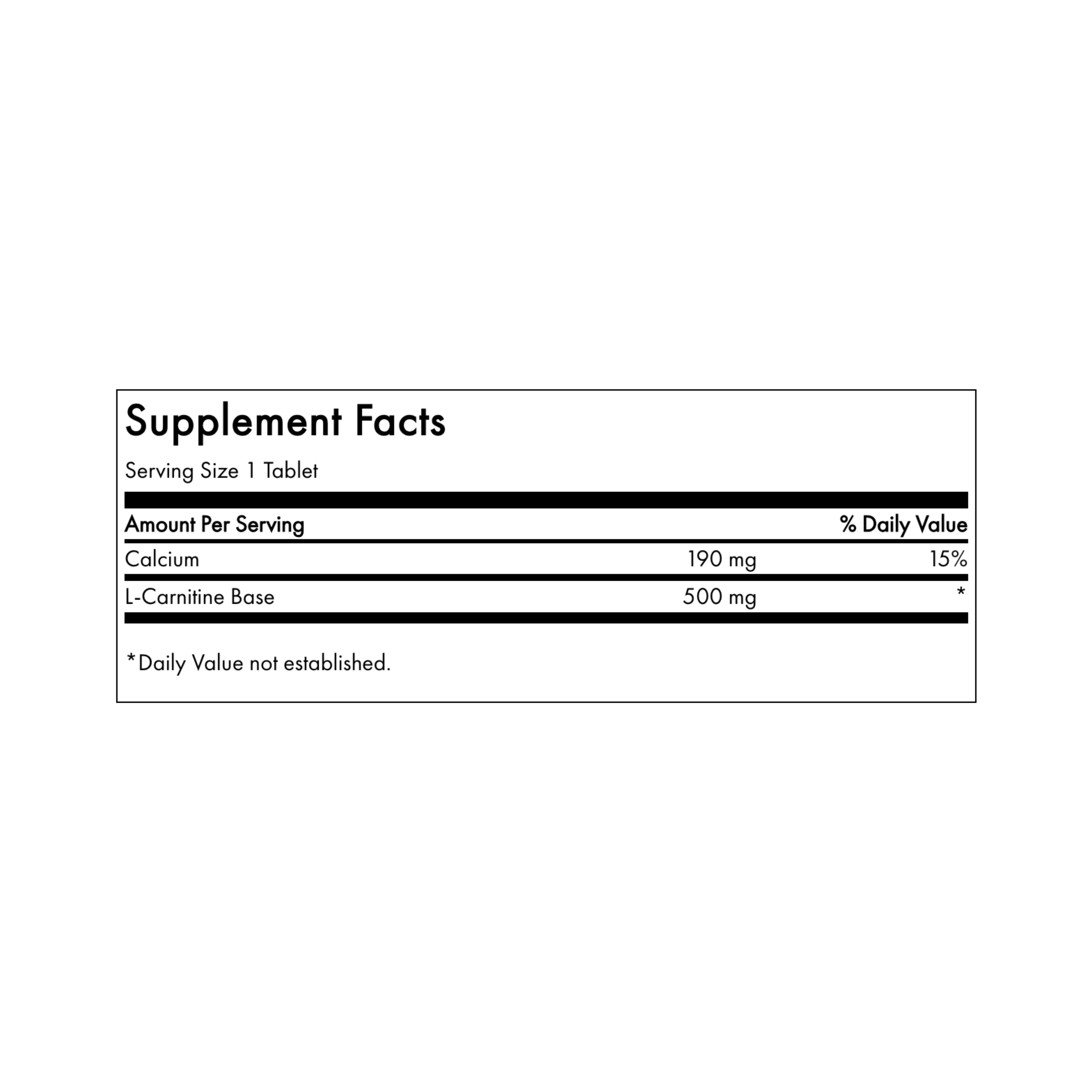 Swanson L-CARNITINE 500 Mg 100 Tabletas