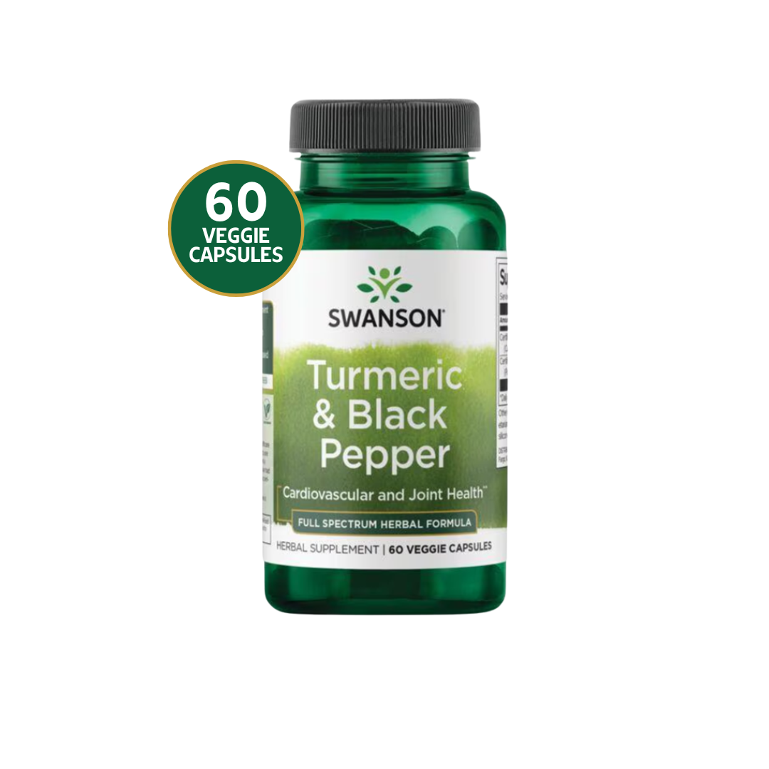 Turmeric Black Pepper Cúrcuma Y Pimienta Negra 60cap Swanson