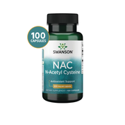 NAC N-acetyl Cysteine Swanson 600 mg 100 capsulas