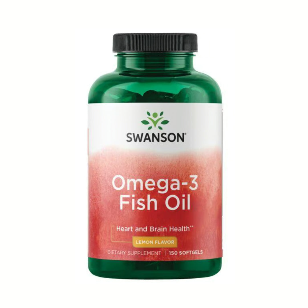 Swanson Omega 3 Fish Oil - Lemon Flavor 150 Sgels