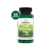 Swanson Dual Ginseng Plus | 60 Cápsulas · Energía y Vitalidad Combinada