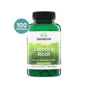 Swanson Licorice Root 450mg 100 Cápsulas | Raíz de Regaliz