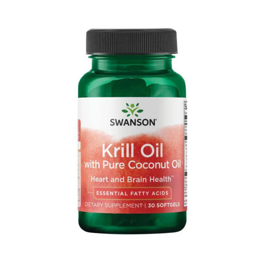 Swanson Krill Oil With Pure Coconut Oil 30 Sgels