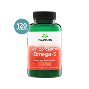 Swanson Omega-3 de Alta Concentración - 570mg 120 Softgels