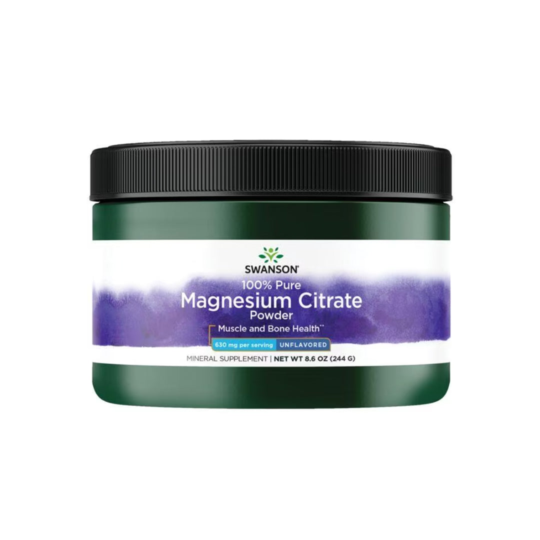 100% Pure Magnesium Citrate Powder - Unflavored 630mg 8.6oz
