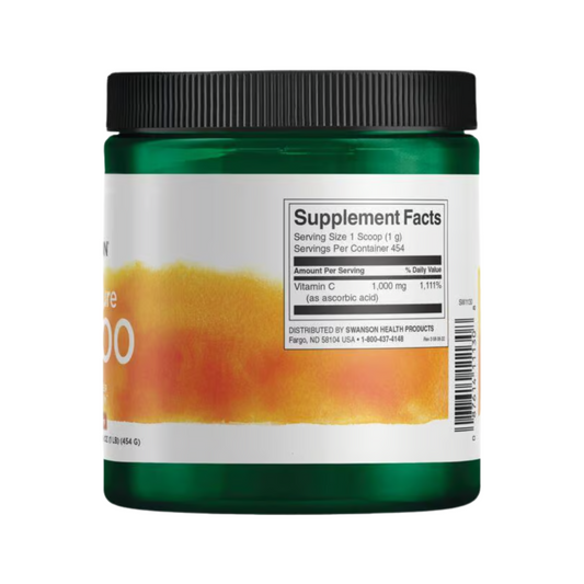 Swanson Vitamin C Powder - 100% Pure 1.000 mg 16 Oz