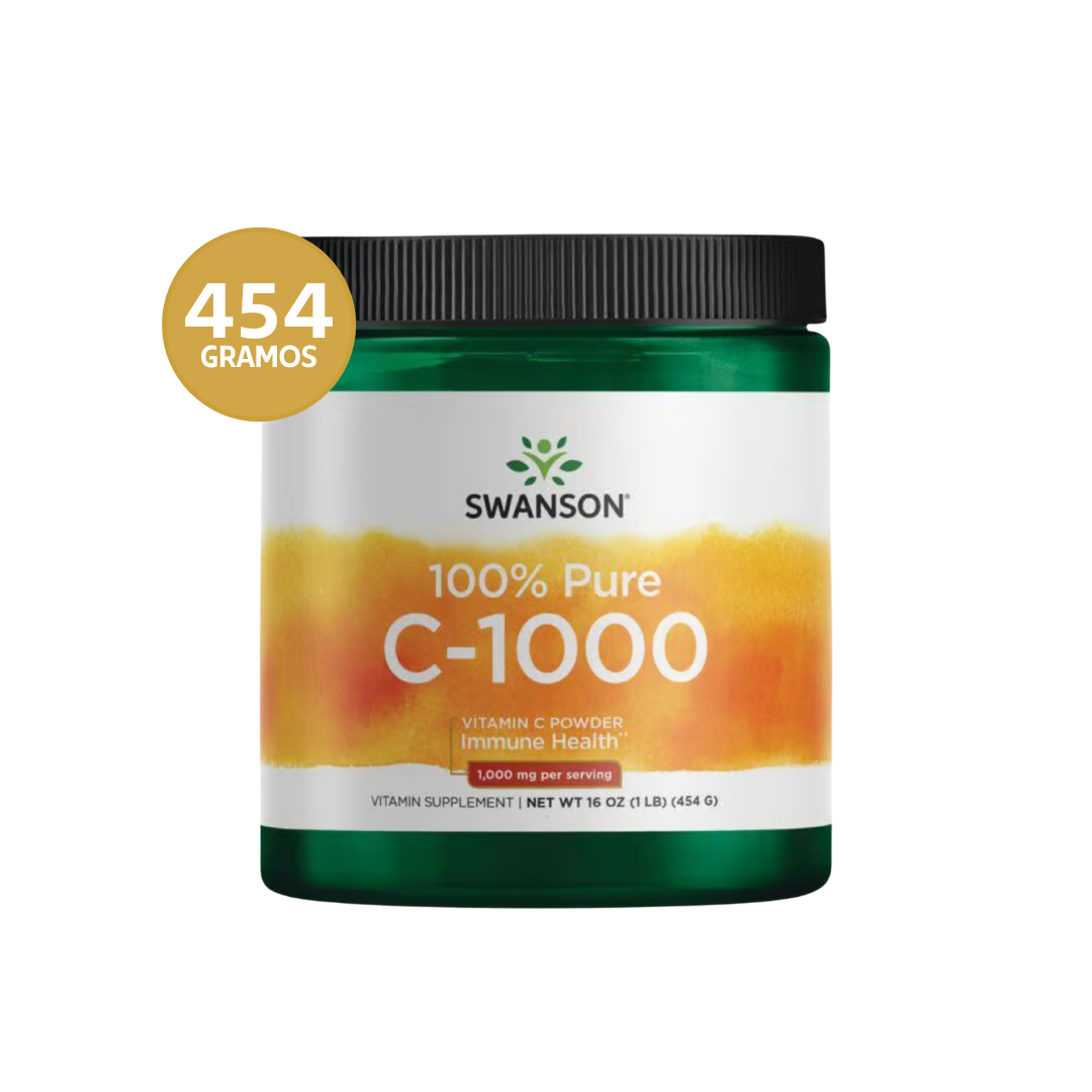 Swanson Vitamin C Powder - 100% Pure 1.000 Mg 16 Oz