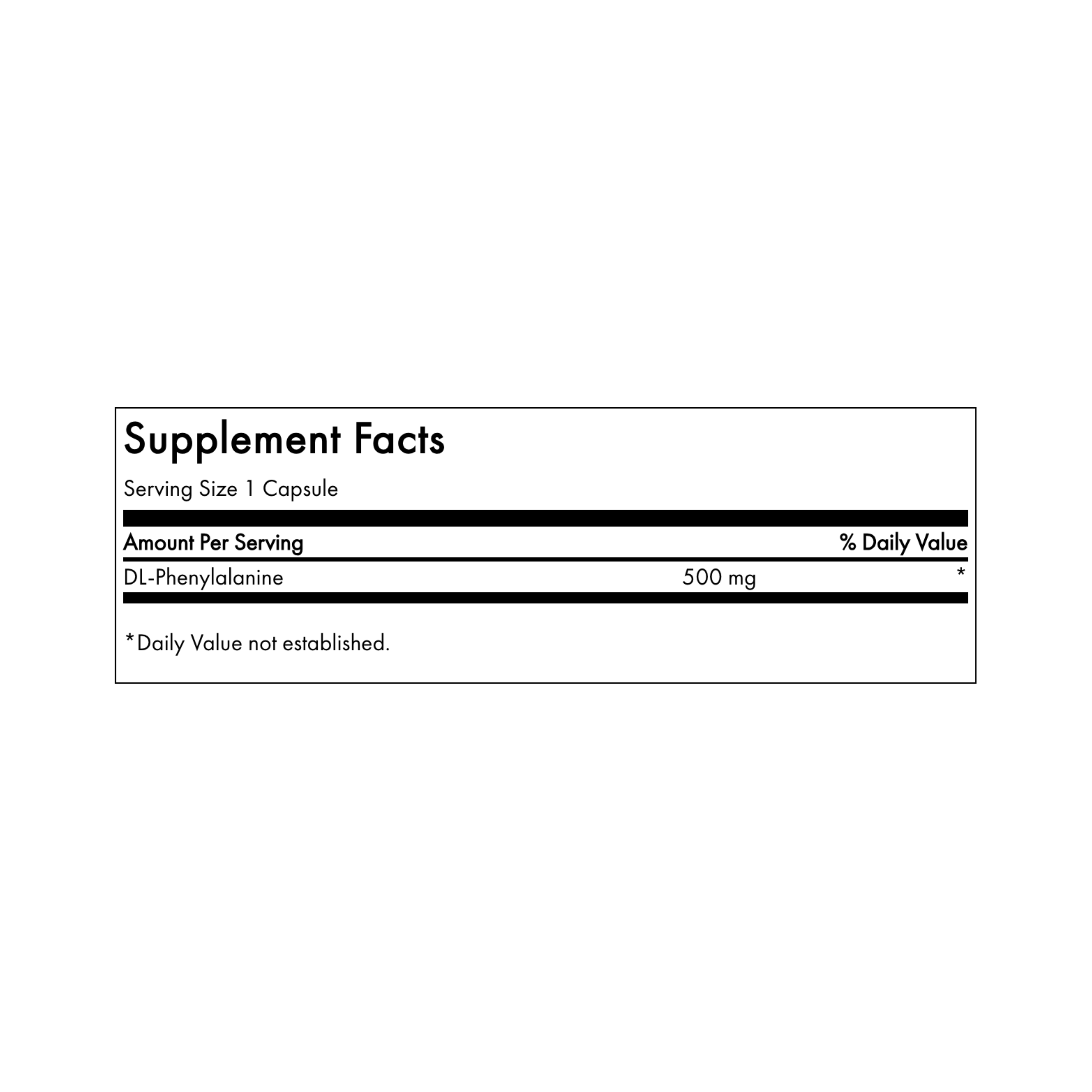 Swanson Di-phenylalanine 500mg 100 Caps