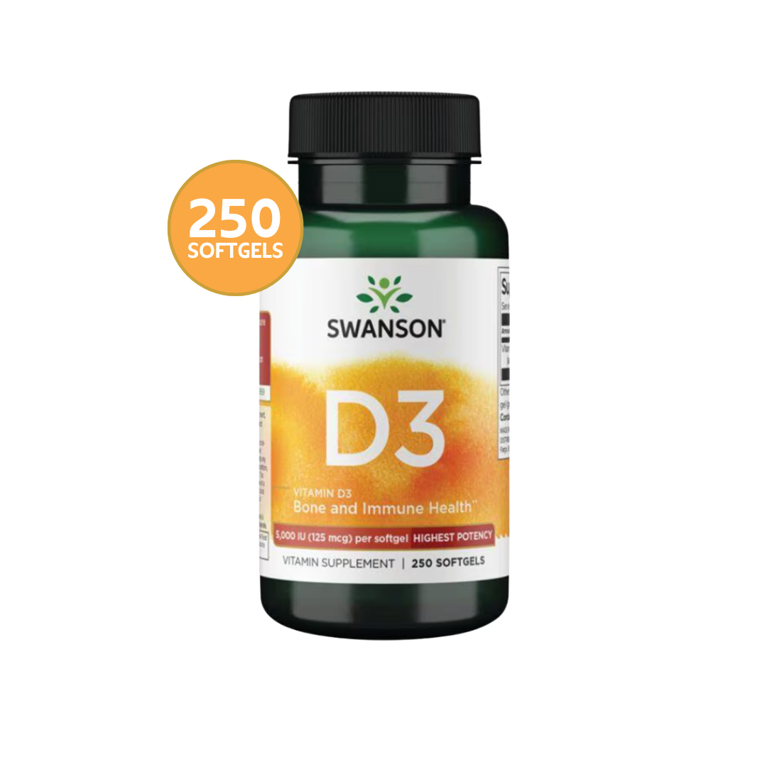 Vitamina D3 Swanson 5000 ui 250 softgels