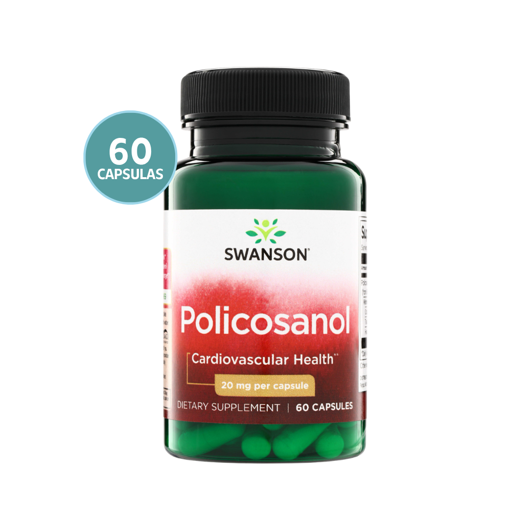 Swanson Policosanol 20mg 60 Cápsulas | Suplemento de Policosanol