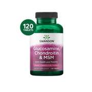 Swanson Glucosamina + Condroitina + MSM 3 en 1 | 120 Tabletas · Articulaciones Triple