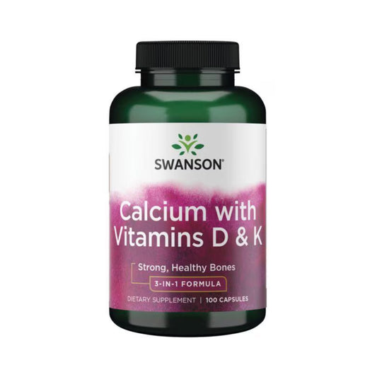 Swanson Calcium With Vitamins D & K 100 Caps