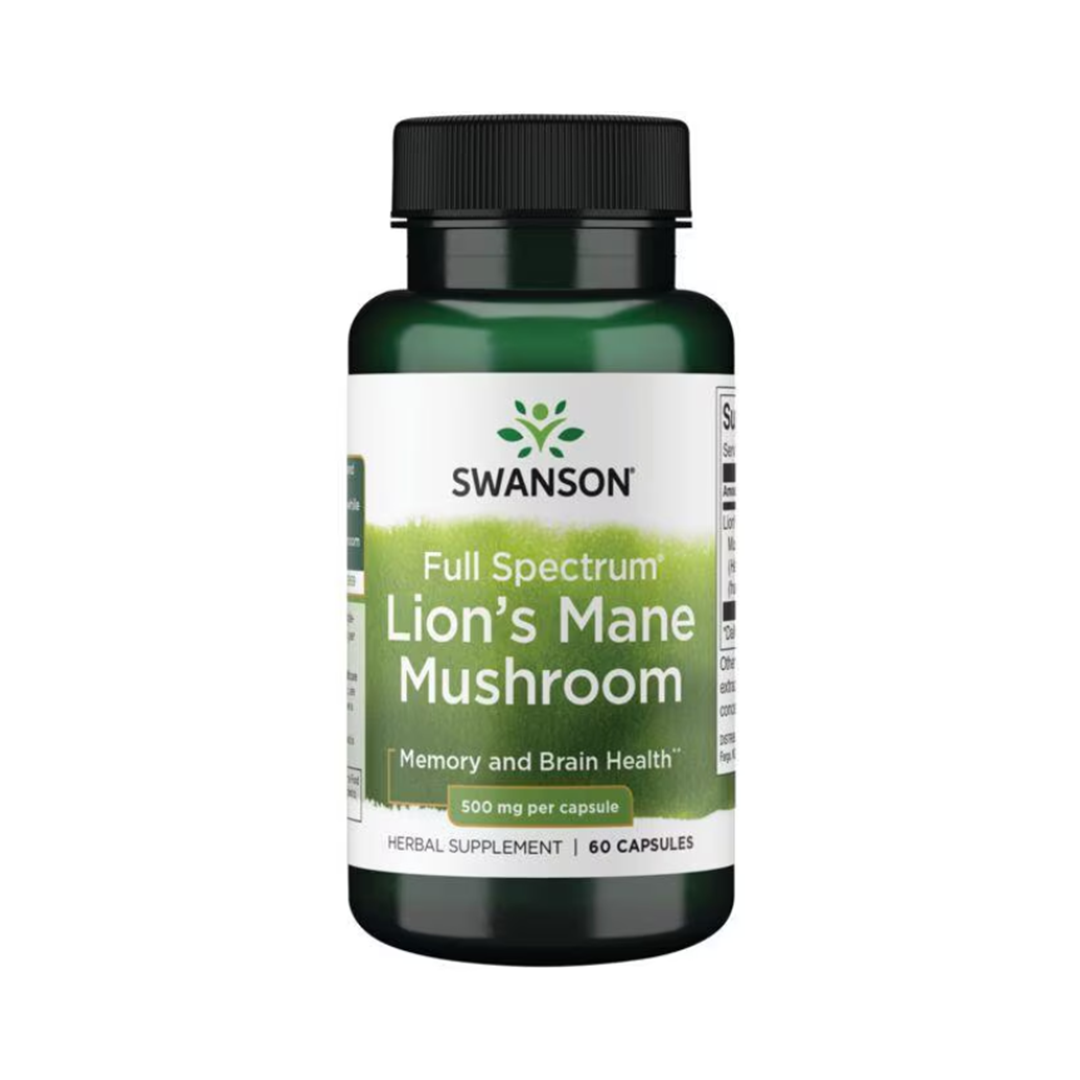 Swanson Full Spectrum Lion´s Mane Mushroom 500mg 60 Caps