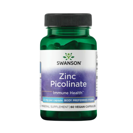 Swanson Premium Zinc Picolinate 22mg 60 Vegan Caps