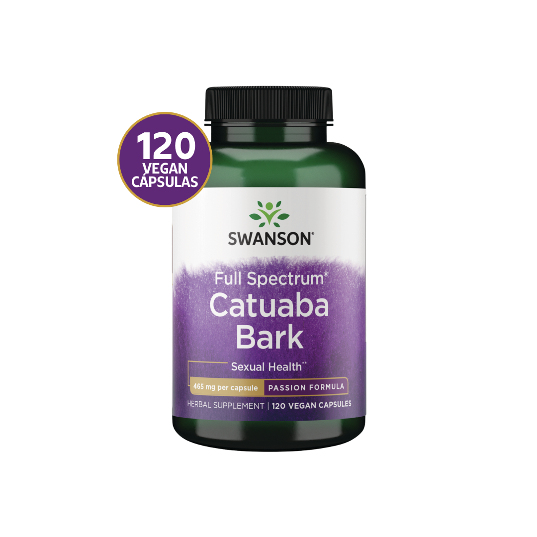 Swanson Catuaba Bark 465 mg | 120 Cápsulas · Vitalidad y Libido Brasileña