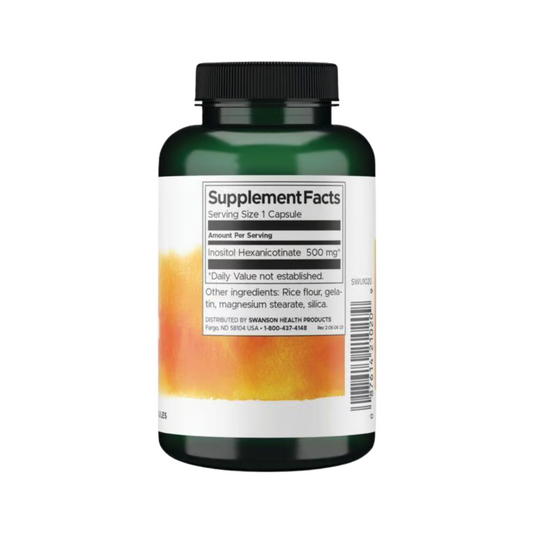 Swanson Flush Free Niacin 500 mg 120 Capsulas