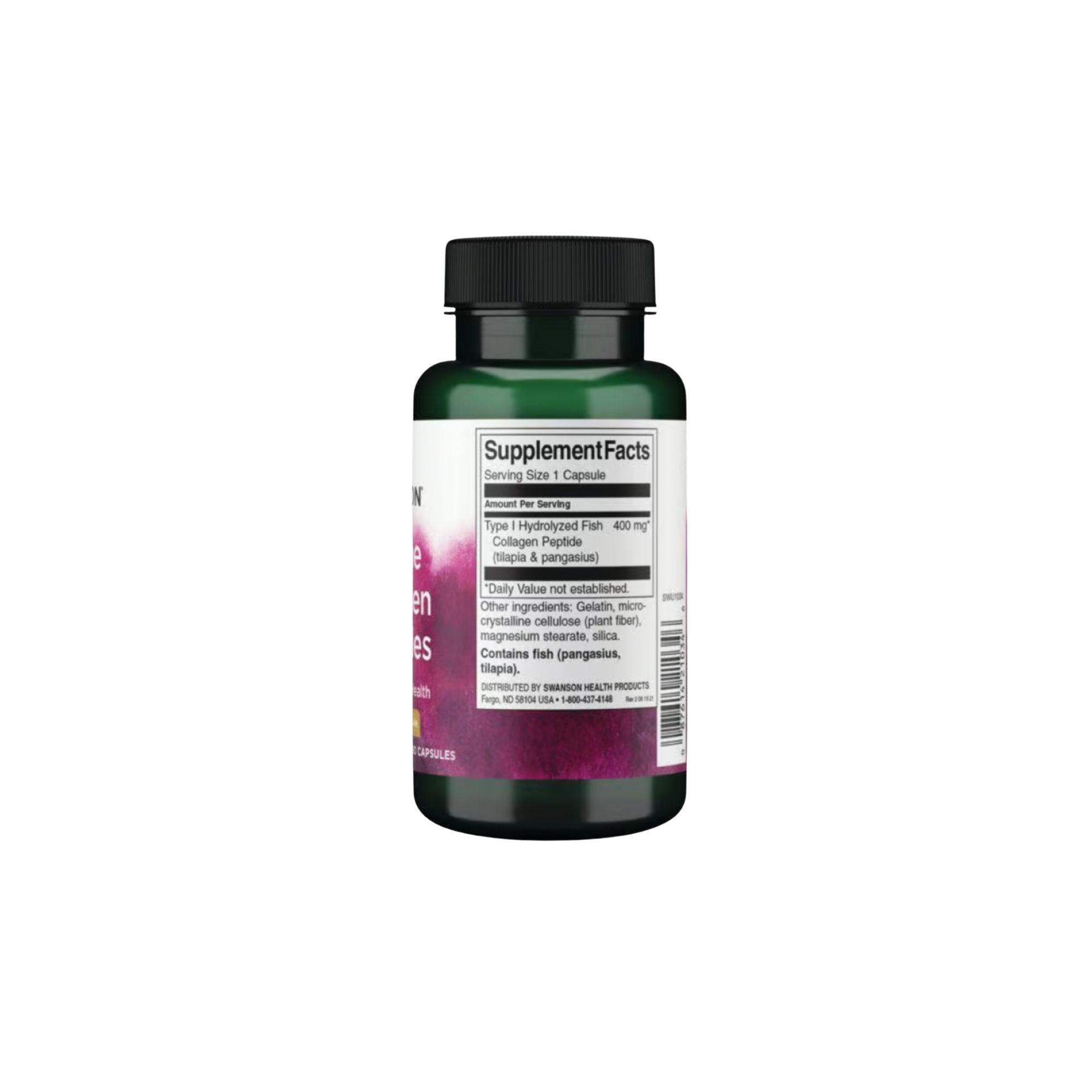 Marine Collagen Peptides 400 mg Swanson 60 Capsulas