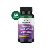 Swanson Horny Goat Weed + Tribulus + Maca | 60 Cápsulas · Vitalidad Masculina Triple