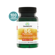 Swanson Vitamin B-6 Pyridoxine 100mg 100 Cápsulas | Vitamina B6