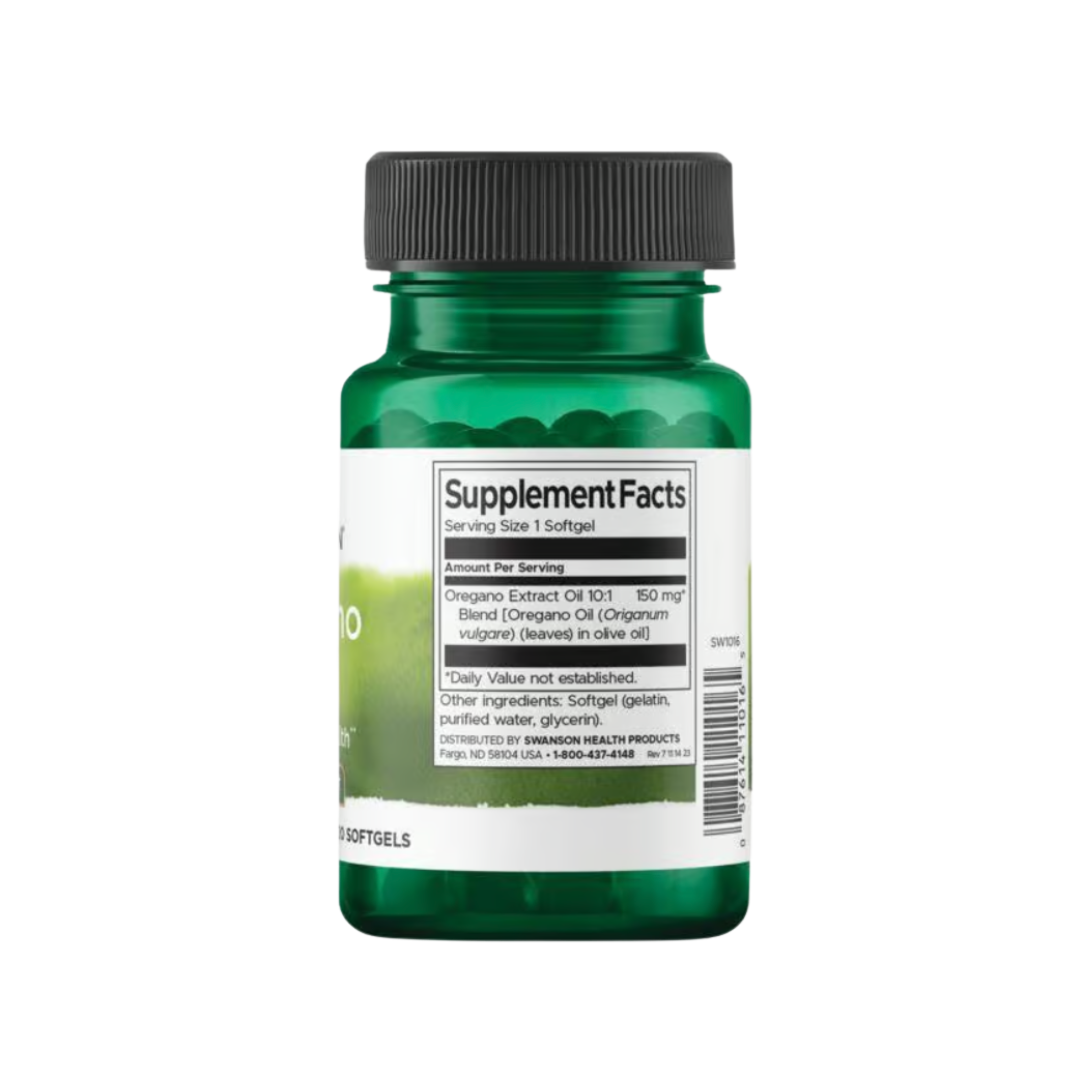 Orégano Oil Premium Swanson 10:1 Extract 120 Softgels
