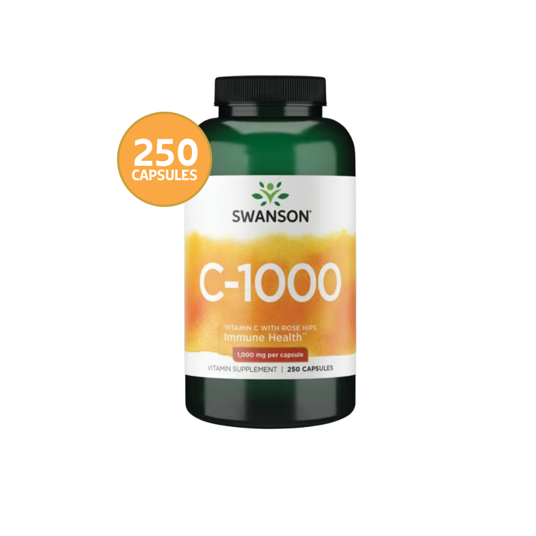 Swanson Vitamin C With Rose Hips 1.000mg 250 Caps