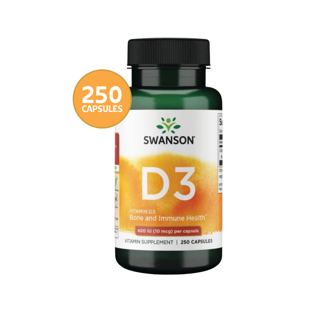 Vitamina D3 400 iu Swanson 250 Cápsulas