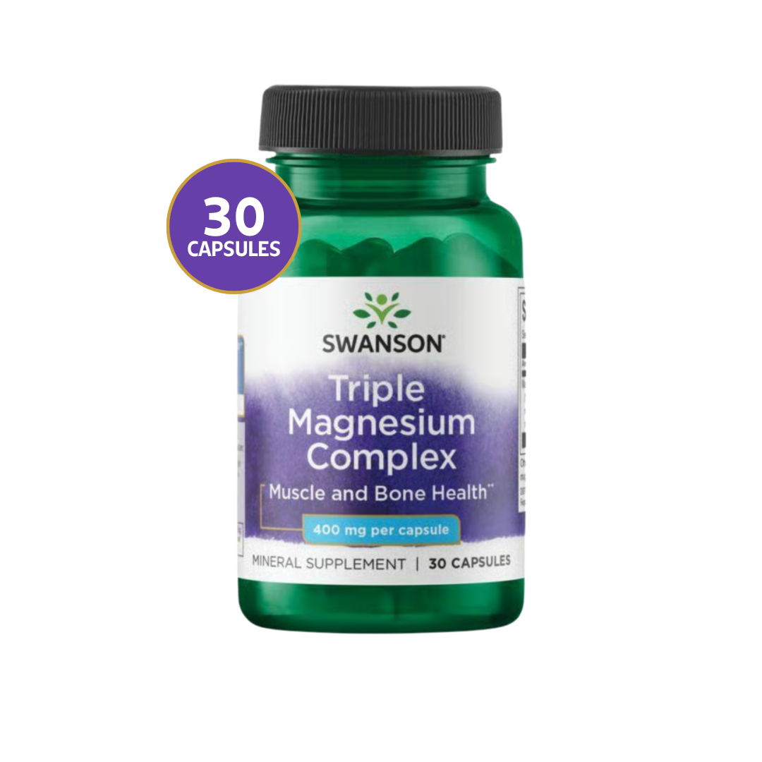Swanson Triple Magnesium Complex 400 Mg 30 Capsulas