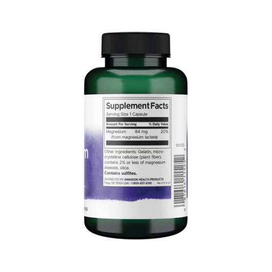 Swanson Magnesium Lactate 84 mg 120 Caps