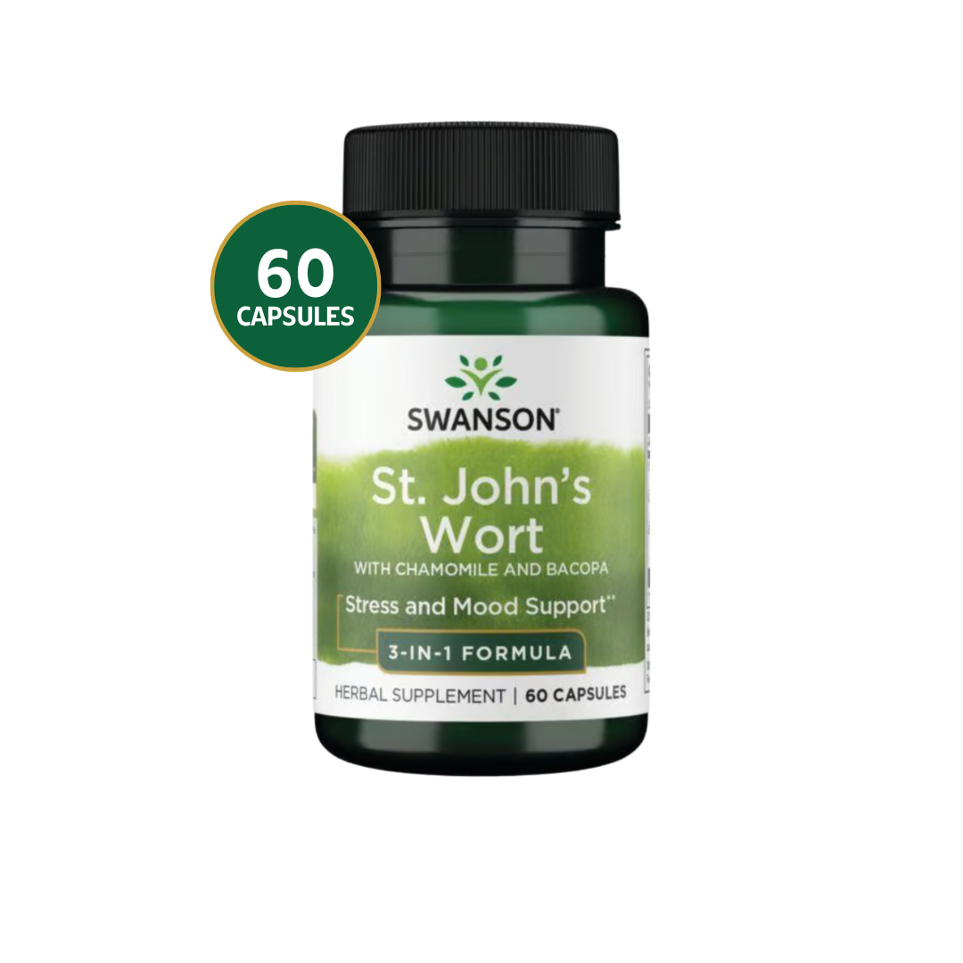 Swanson St. Johns Wort With Chamomile And Bacopa 60 Caps