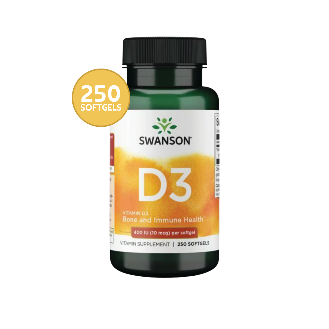 Swanson Vitamin D3 400 Iu 10 mcg 250 Softgels
