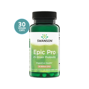 Swanson Epic Pro 25-Strain Probiotic 30 Billion CFU | 30 Cápsulas Vegetales