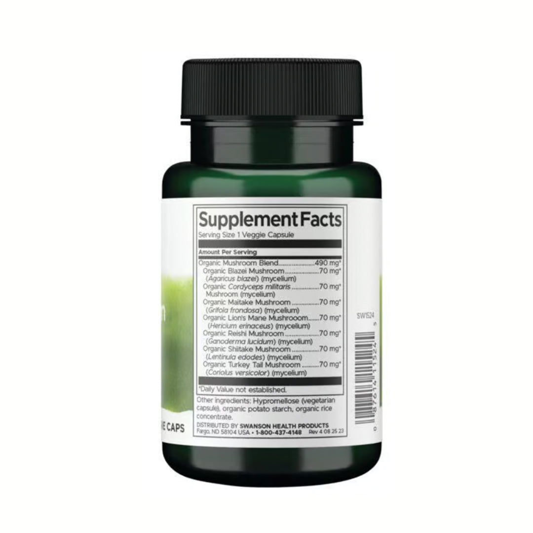 Swanson Full Spectrum 7 Mushroom Complex - 60 Veg Caps