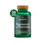 Swanson Magnesio L-Treonato | 90 Cápsulas · Función Cerebral y Sueño Reparador