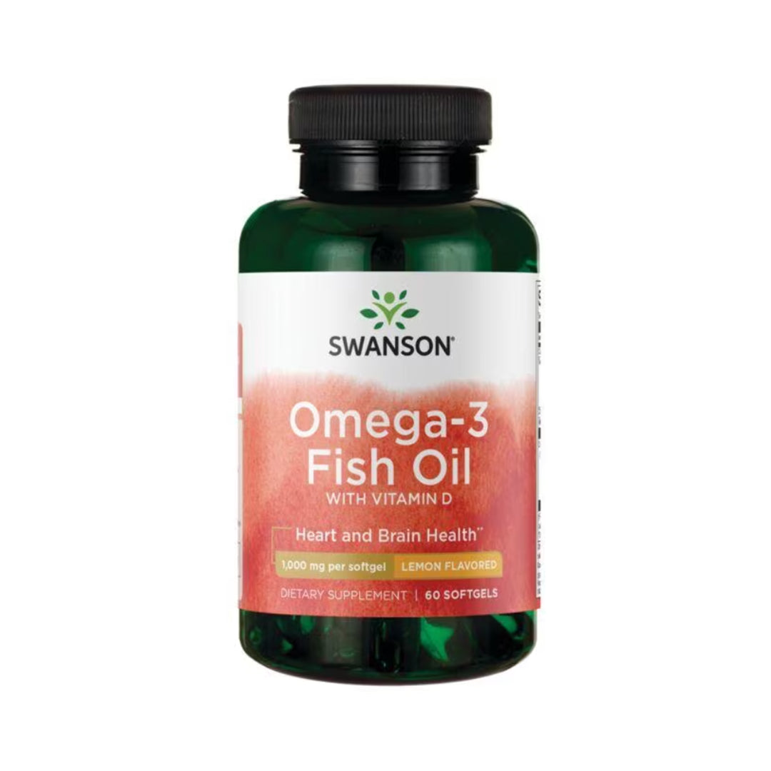 Omega 3 Fish Oil With Vitamin D Lemon Flavored 1.000mg 60 Sg