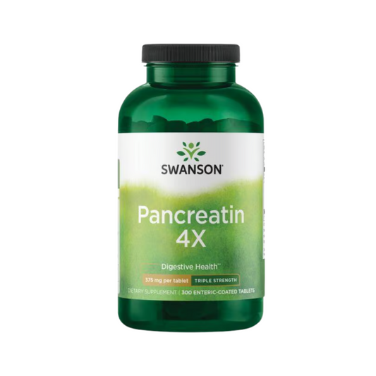 Swanson Pancreatin 4X 375 mg 300 Tabletas
