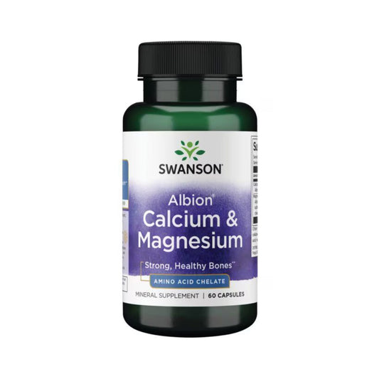 Swanson Albion Calcium & Magnesium 60 Capsulas