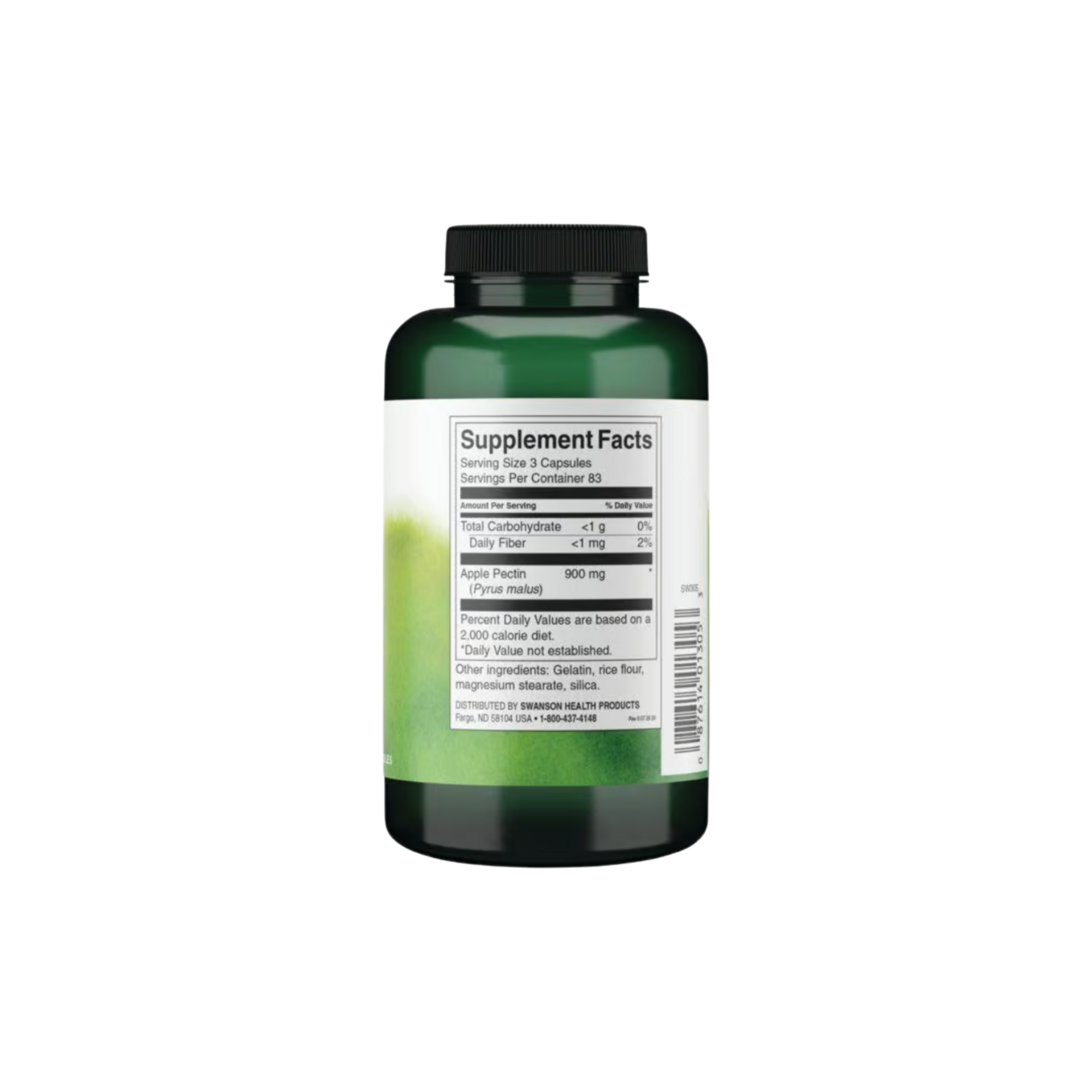 Swanson Prebiotic Apple Pectin Digestive Support 300mg 250 Cápsulas