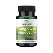 Swanson Ginkgo With Vinpocetine - Standardized 60 Cápsulas