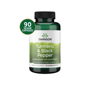 Swanson Cúrcuma + Pimienta Negra | 90 Cápsulas · Confort Articular Natural