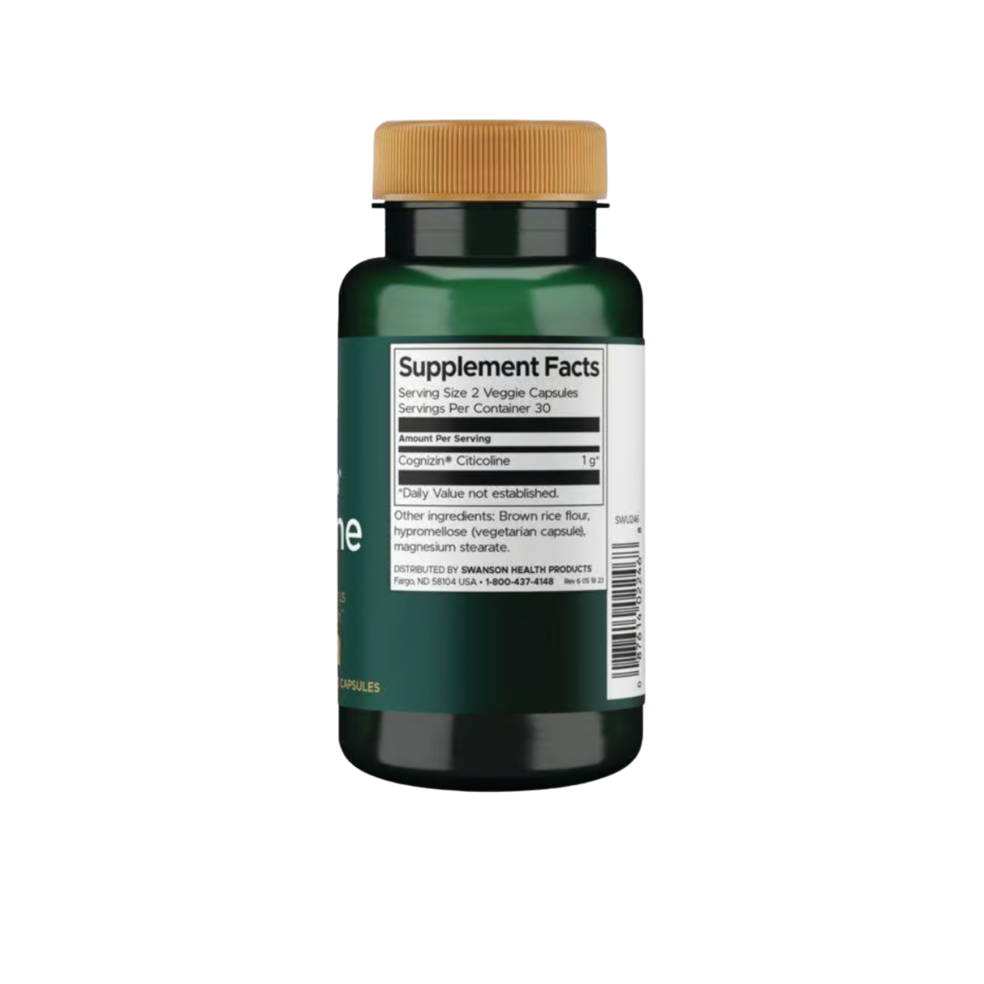 Cognizin Citicoline Swanson 500mg 60 Capsulas veganas