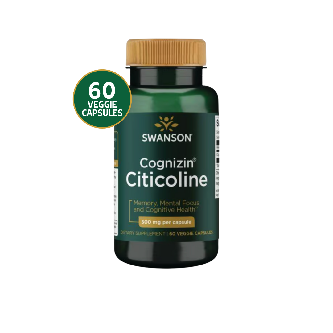 Cognizin Citicoline Swanson 500 mg 60 Capsulas