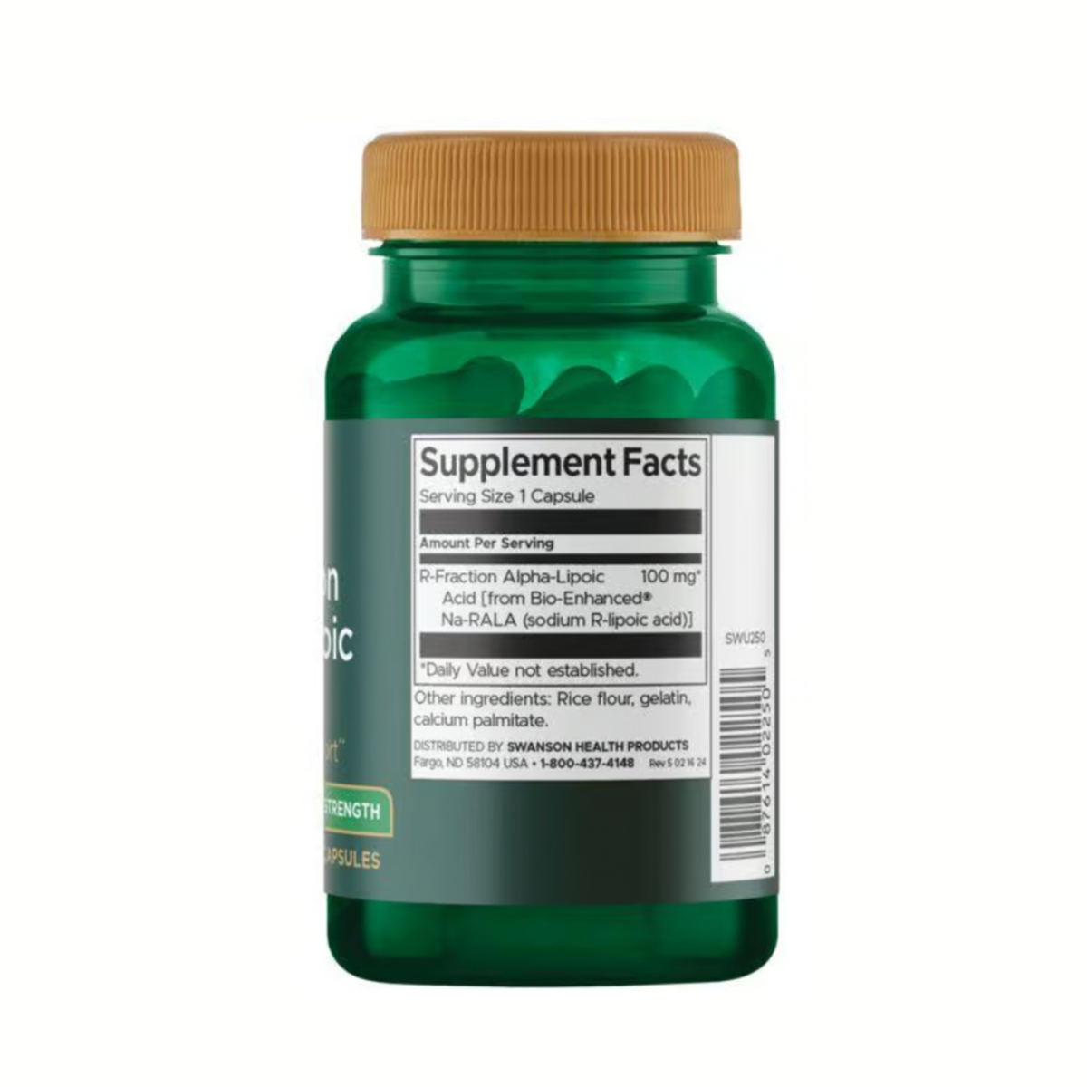Swanson R-Fraction Ácido Alfa Lipoico 100 mg | 60 Cápsulas · Forma Activa Premium