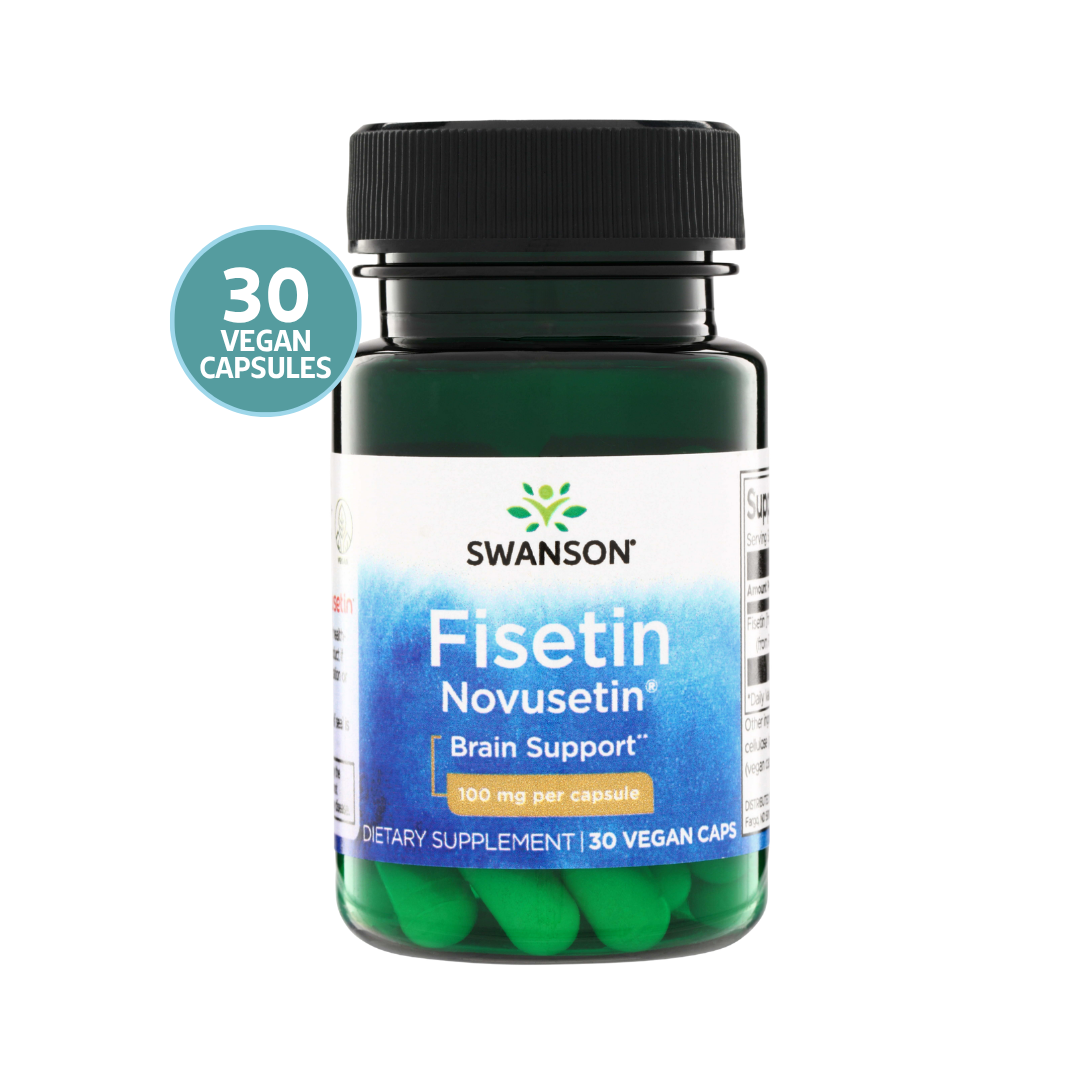 Swanson Fisetin Novusetin® 100 mg | Fisetina de Alta Calidad – 30 Veg Caps