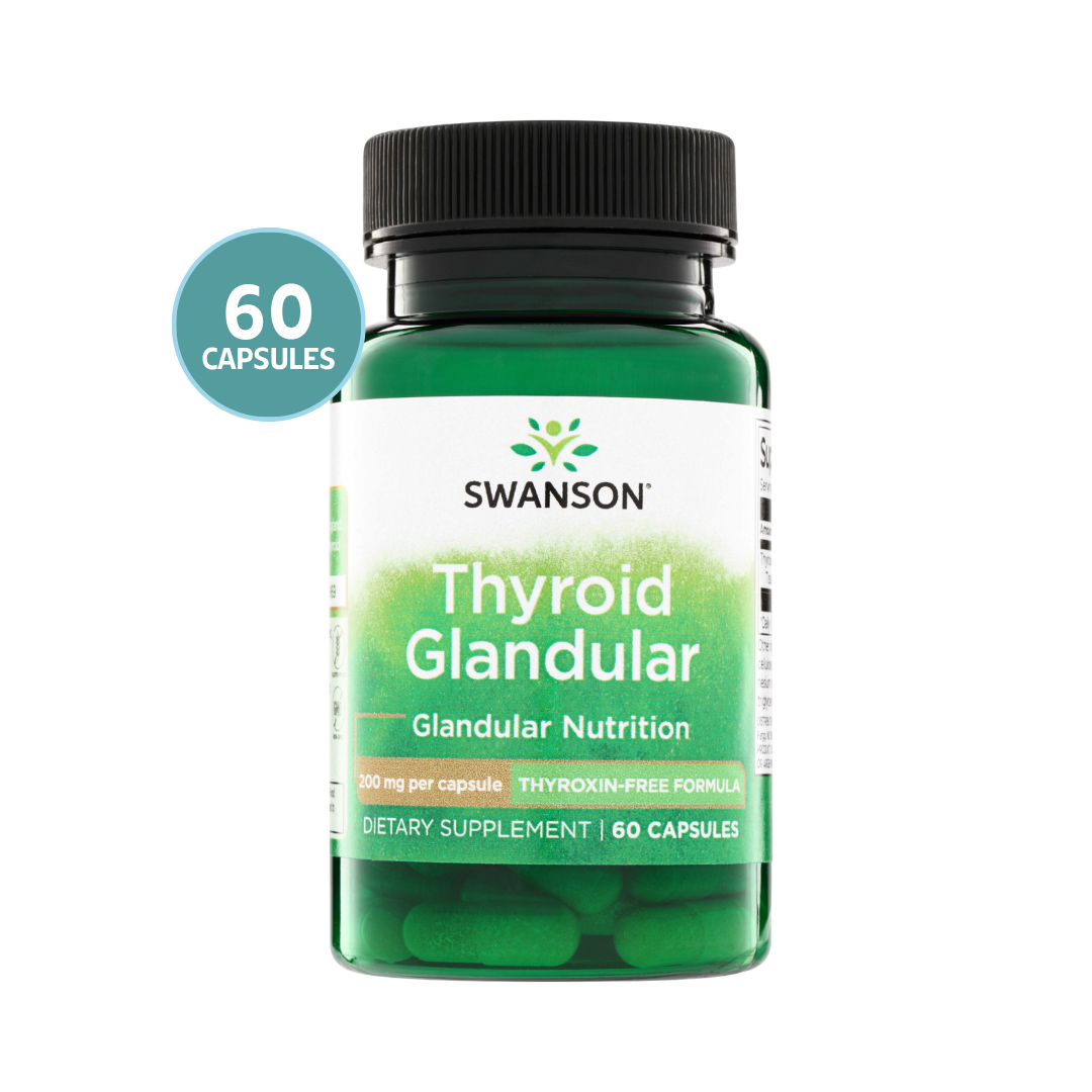 Swanson Thyroid Glandular 200 mg | Soporte Nutricional de Tiroides