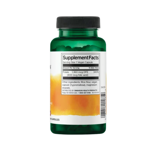 Swanson Premium Acid Folic 800mcg 250 Vegan Caps