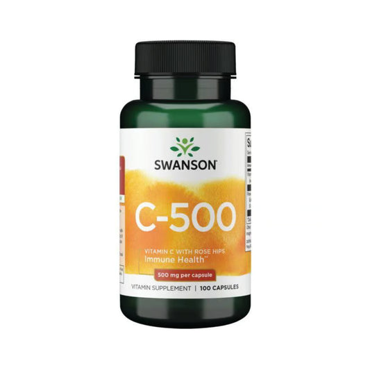 Swanson C-500 - Vitamin C With Rose Hips 500mg 100 Cápsulas