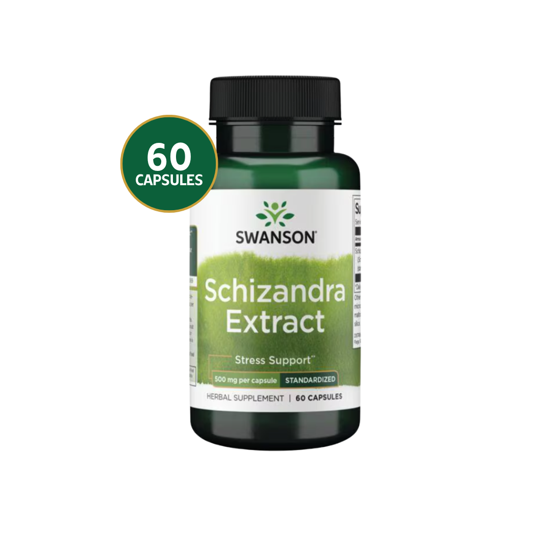 Swanson Schizandra Extract - Standardized 500 Mg - 60 Caps